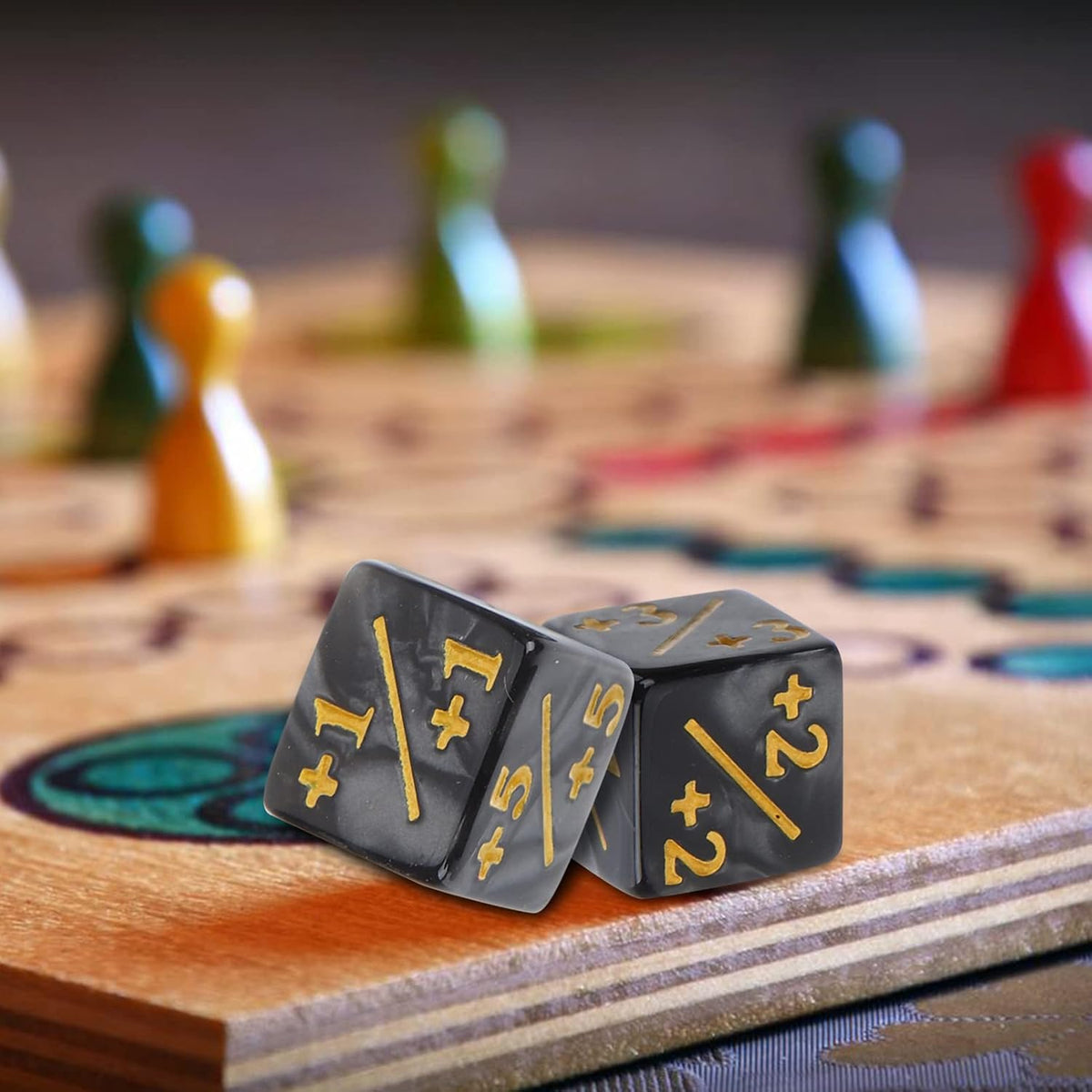 TOPPERFUN 24 black acrylic +1 token D6 counter dice for card games - view 9