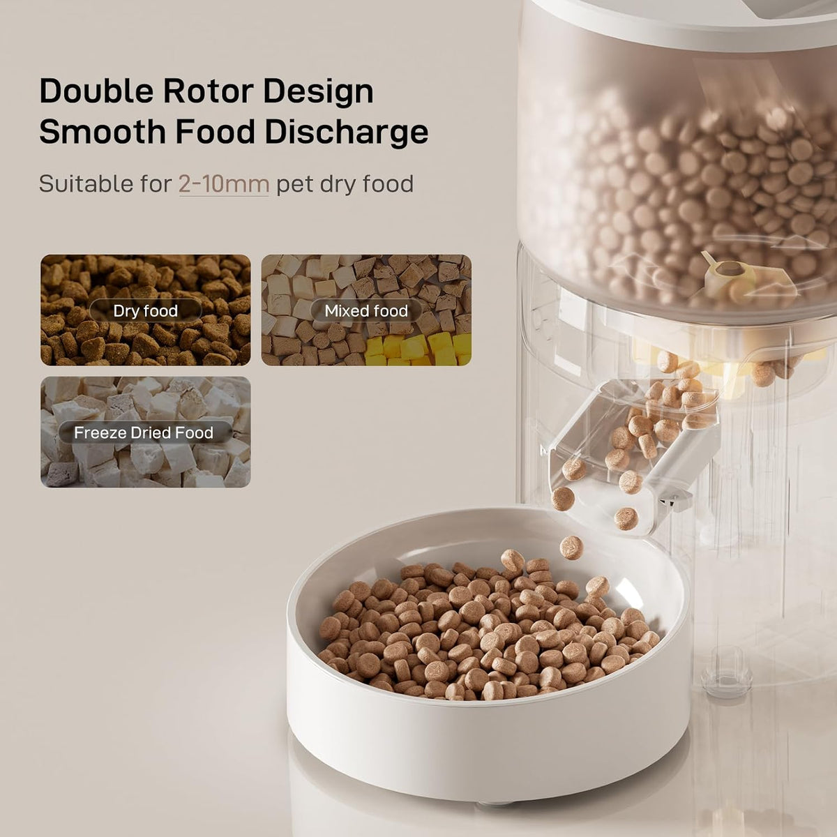 IMIPAW PET Automatic Cat Feeder: 3L Auto Food Dispenser with Timed - White - image 4
