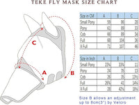 T TEKE Fine Mesh Horse Fly Mask w/No Ears, UV Blocking 3D Eye Visor with Extra Fleece Cushioned Forehead, Protection from Insect Pests