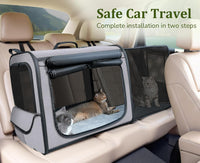 Dog Car Carrier Light Weight 24×17.7×20.5in - Gray(Expandable) / 24.0"L x 17.7"W x 20.5"H - image 4