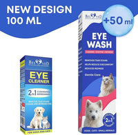 Cat & Dog Eye Wash Drops & Tear Stain Remover, Cleaner | Eye Infection Treatment Helps Prevent Pink Eye, Relief Allergies Symptoms, Runny, Dry Eyes - Safe for Small Animals (Eye Drops)
