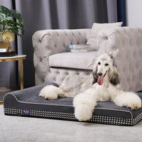 Laifug Orthopedic Memory Foam Extra Large Dog Bed Pillow Durable - 46.0"L x 28.0"W x 8.0"Th / Black and White Plaid - image 2