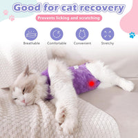 2-pack cat surgery recovery suit for female cats with adjustable neck - view 4