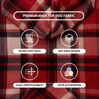 Spark Paws Human Hoodie, Matching Dog and Owner Clothes - Small / Red Plaid - image 3