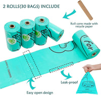 Dog Poop Bags Holder with LED Flashlight - Crystal Blue / 1 Count (Pack of 2) - image 3