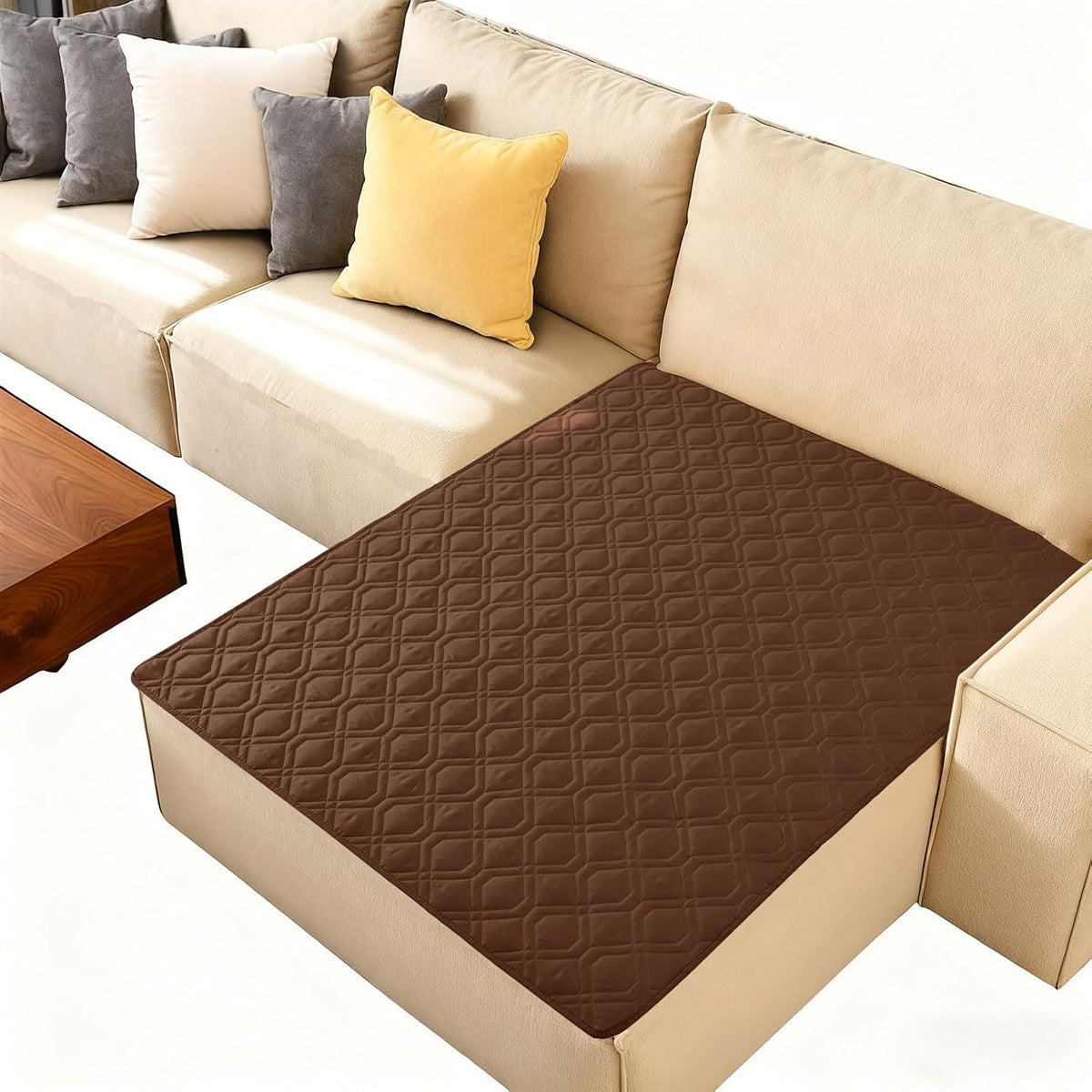 Waterproof Dog Bed Blanket - Brown+beige / Geometric / 40x50 Inch