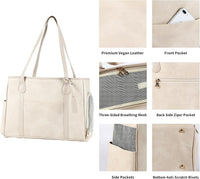 Stylish Dog Purse Carrier - Beige - image 4