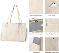 Stylish Dog Purse Carrier, Leather Pet Carrier Bag for Small Dogs Cats Puppy, Airline Approved Soft-Sided Carrier Beige