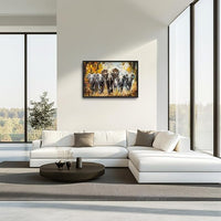 Extra Large Elephant Framed Wall Art for Living Room,Oversized Elephants Wild Animal Pictures Wall Decor,Forest Landscape Canvas Print Painting Modern Artwork Bedroom Office Bathroom 36L" x 24W"