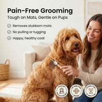 Dematting Rake for Dogs, Detangling - Dematting Rake Regular - image 2
