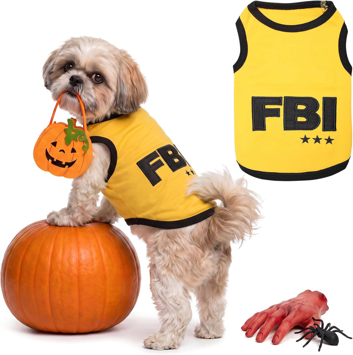 Parisian Pet Dog Halloween Costume - FBI / Medium