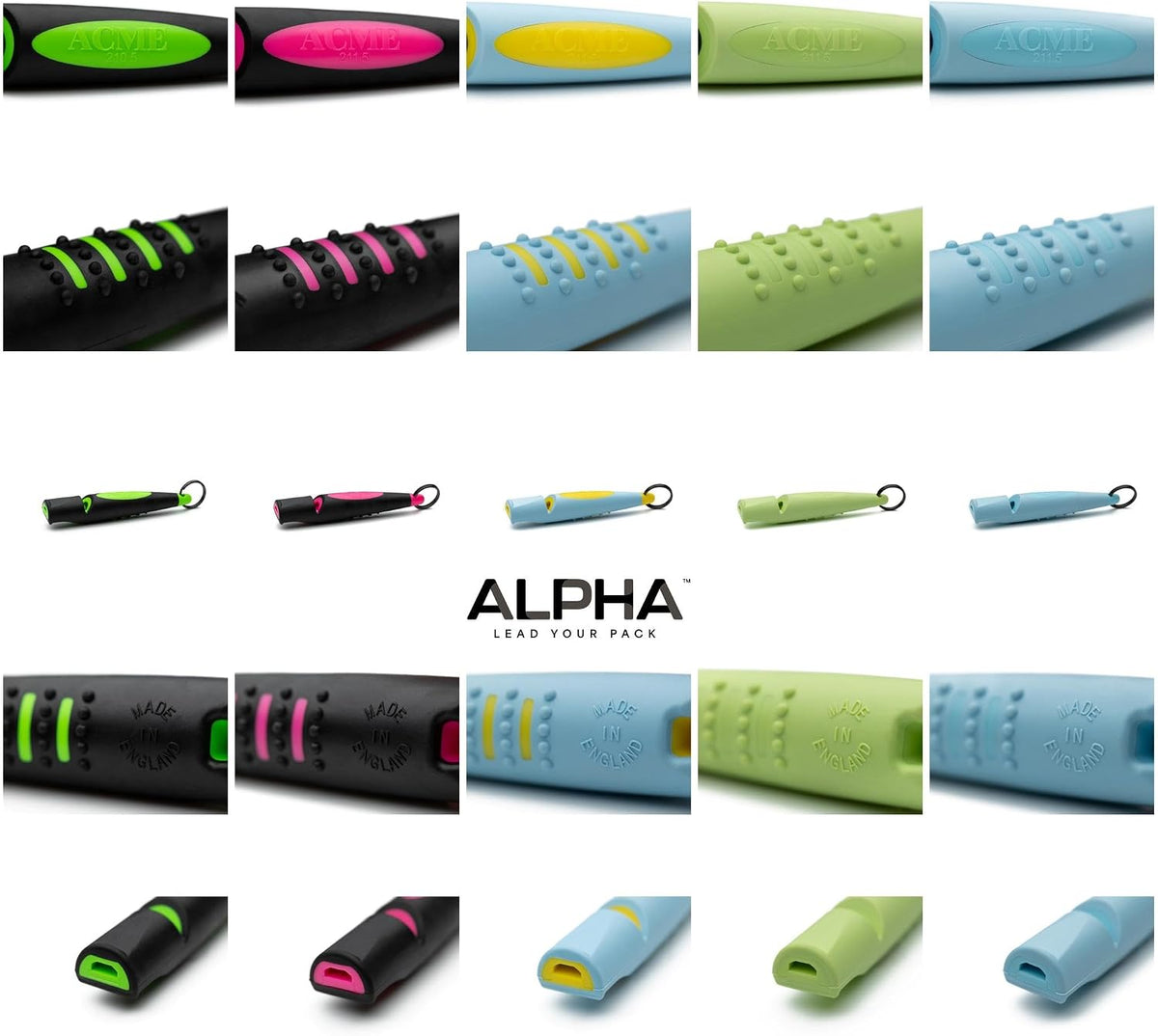 ACME Alpha 210.5 Dog Training Whistle with Enhanced Ergonomic Grip. - Black on Day Glow Green - image 4
