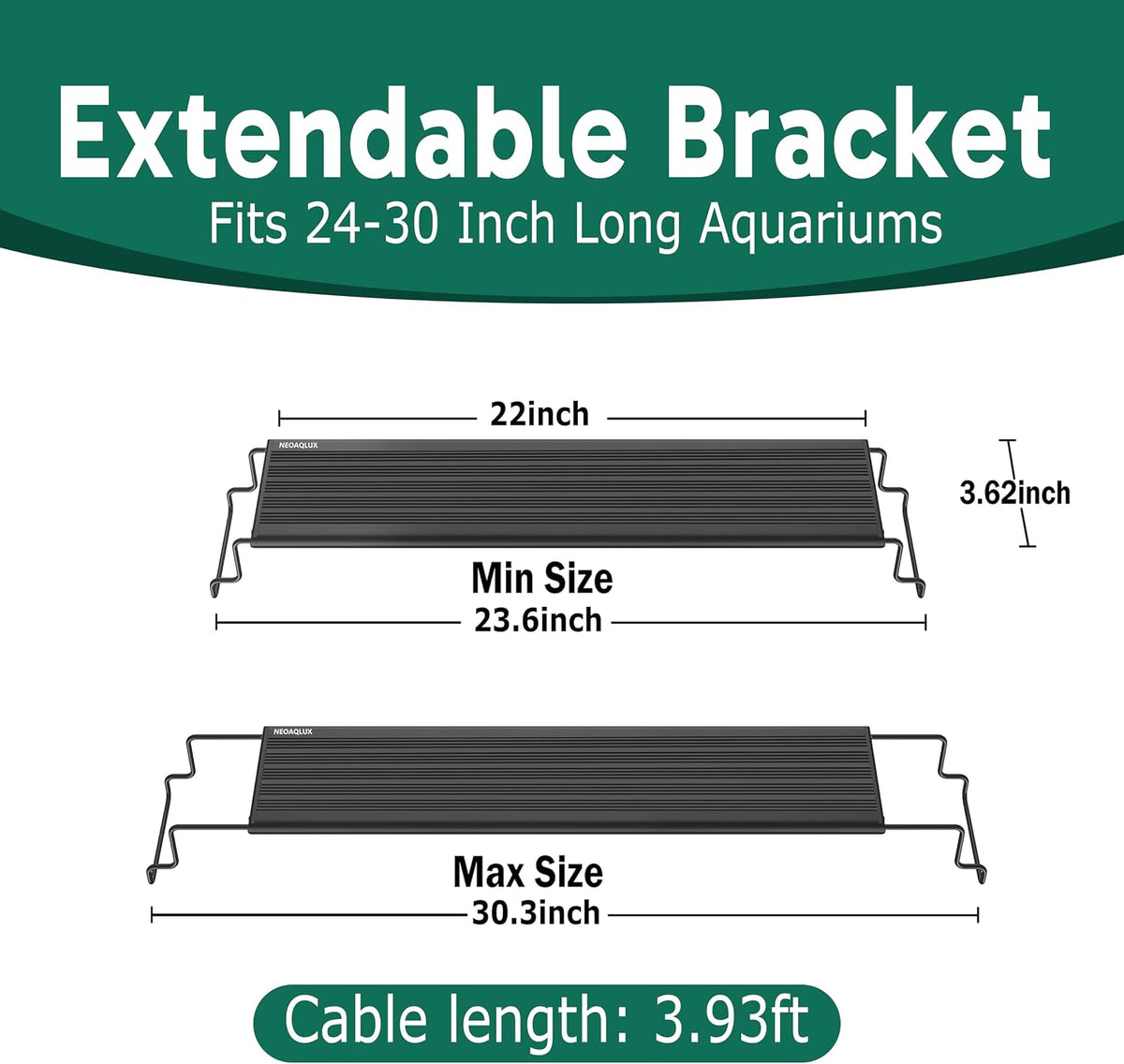 24/7 LED Aquarium Light for 18-24 Inch Plant & Fish Tank IP68 - For 24-30 Inch Tank - image 3