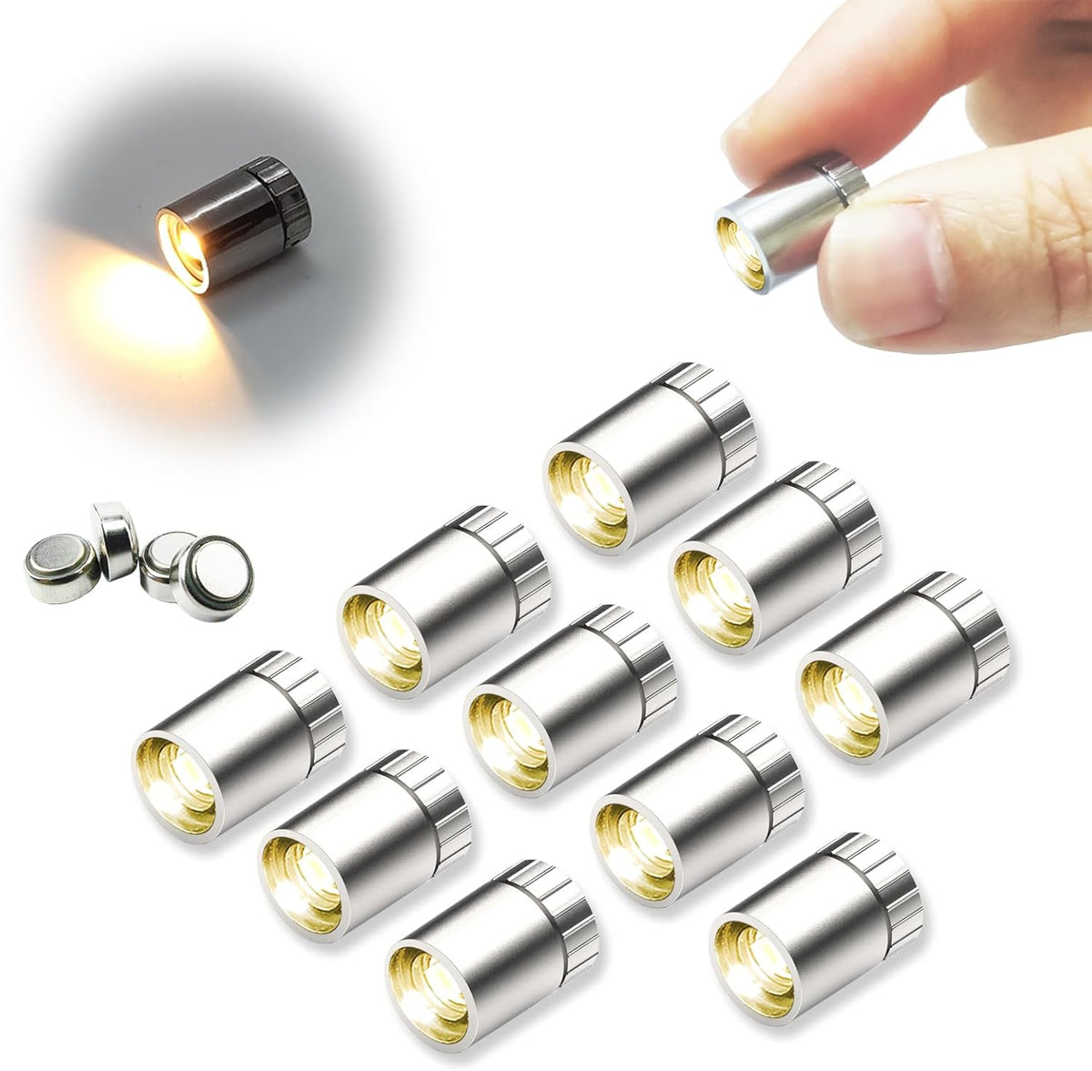 SUZEYAR 10 pcs Miniature Led Lights - Warmwhite
