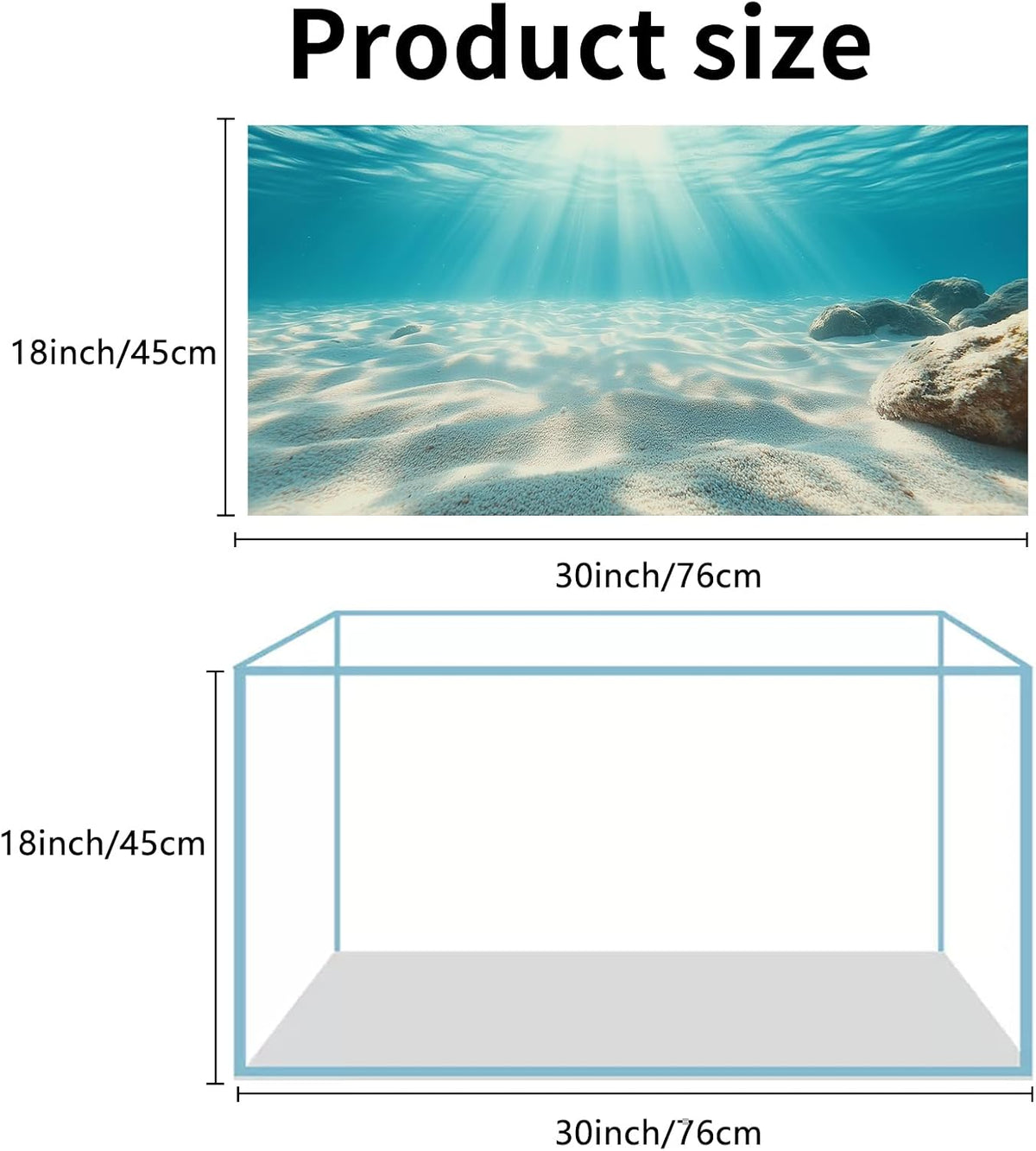 3 PCS Aquarium Background - 30x18 Inch - image 2