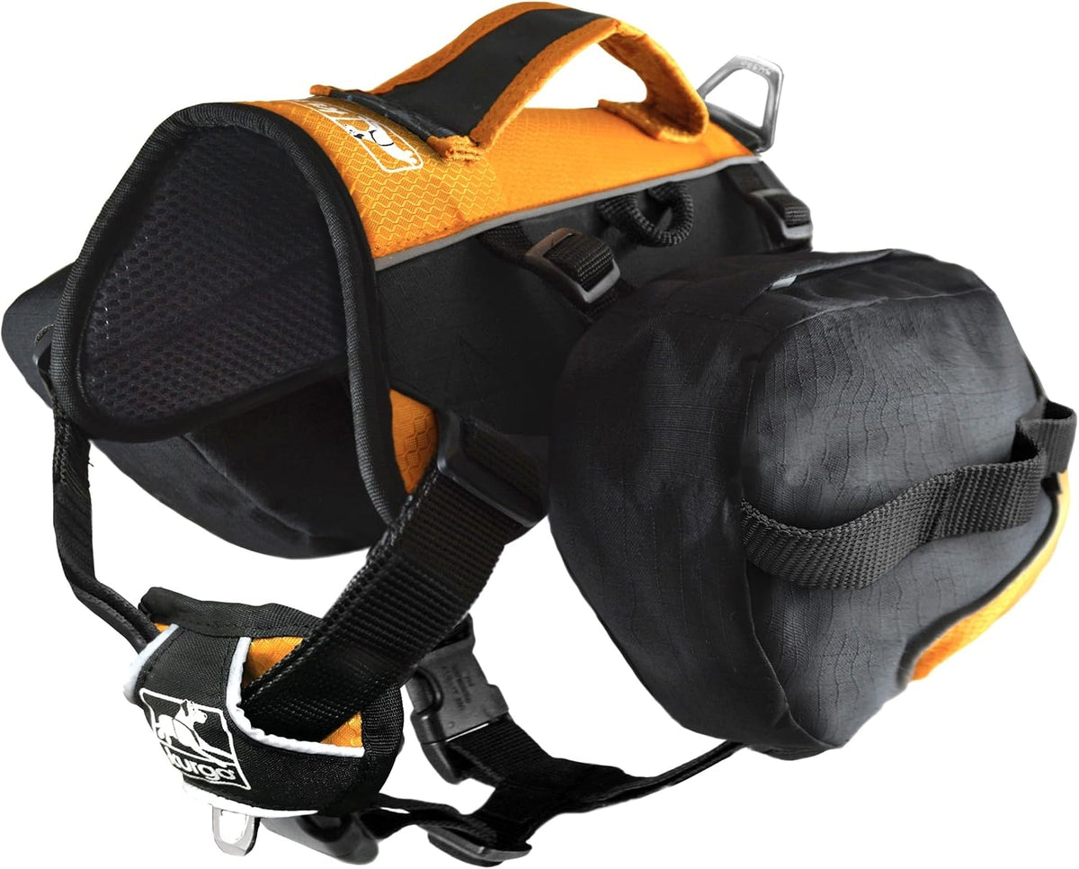 Kurgo Big Baxter Dog Backpack Harness - Baxter Pack / Black/Orange