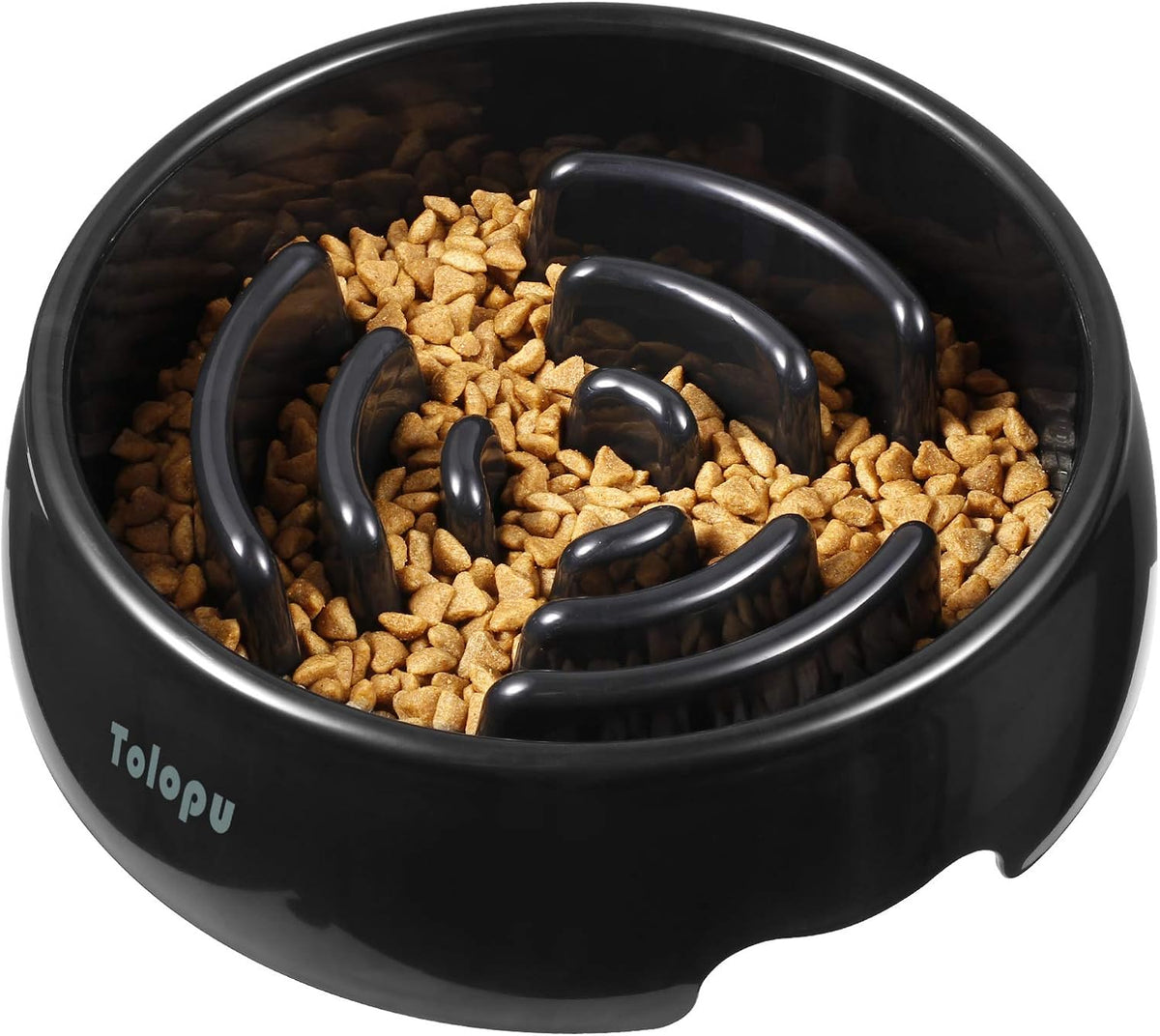 Extra-Large Durable ABS Large Slow Feeder Dog Bowls Stop Bloat Bowl - Round-L / Large