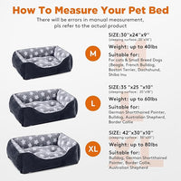 GASUR Large Dog Bed, Rectangle Washable Pet Beds, Orthopedic Dog Sofa Bed, Durable Pet Cuddler Anti-Slip Bottom, Soft Calming Sleeping Warming Puppy Bed (L (35"x 25"x 9"), Black)