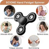 SCIONE Fidget Spinner Toy 1 Pack - Black - image 4