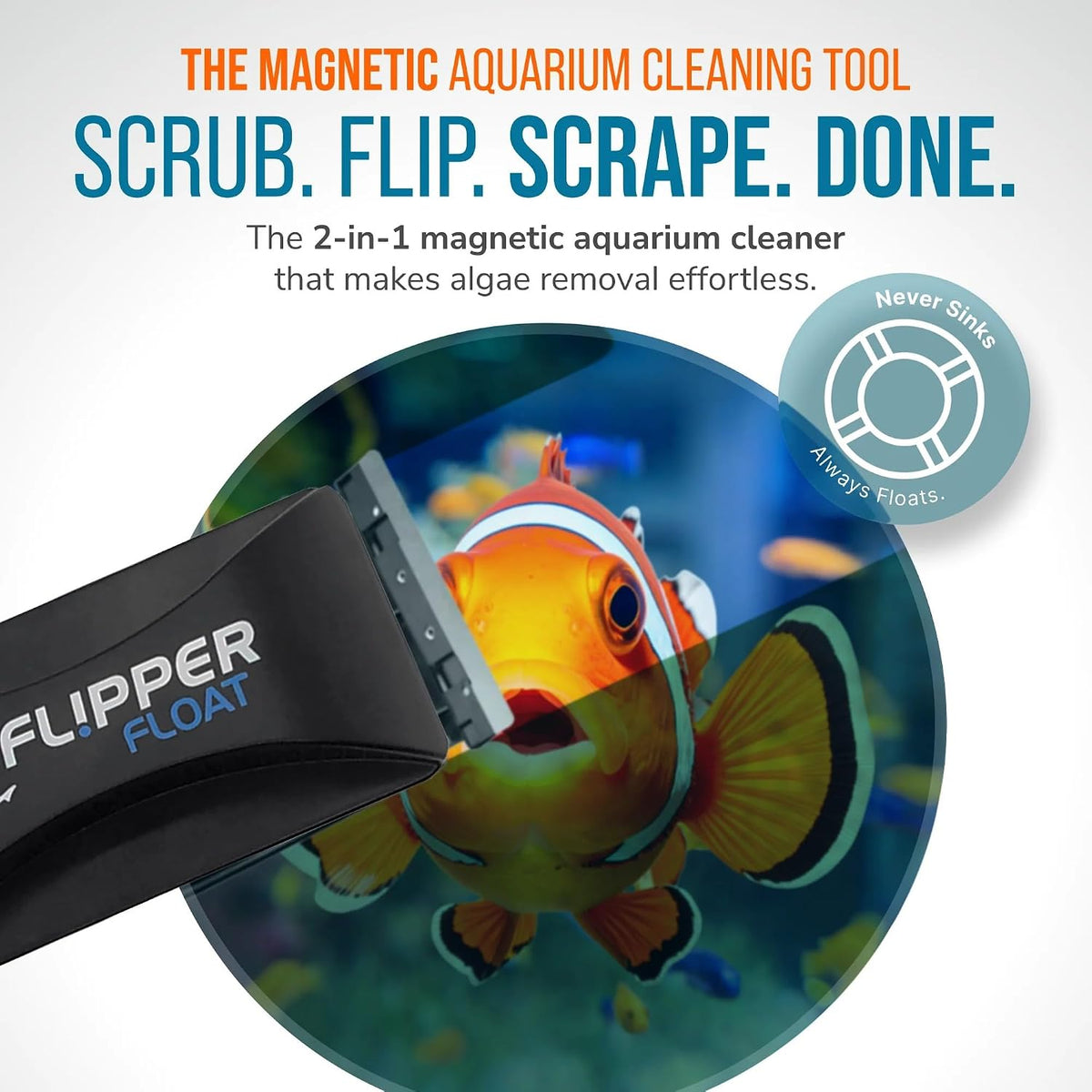 FLIPPER Float Standard Magnetic Aquarium Cleaner - Standard – 1/4" to 1/2" - image 2
