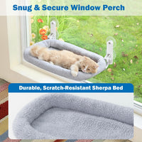 Zakkart Foldable Cat Hammock for Window – Essentials for Cats - Gray Bolster Bed / Large - image 3