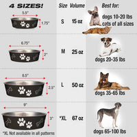 Loving Pets Bella Dog Bowls, Stainless Steel Dog & Cat Bowls - Espresso / Small (10-20lbs) - image 2