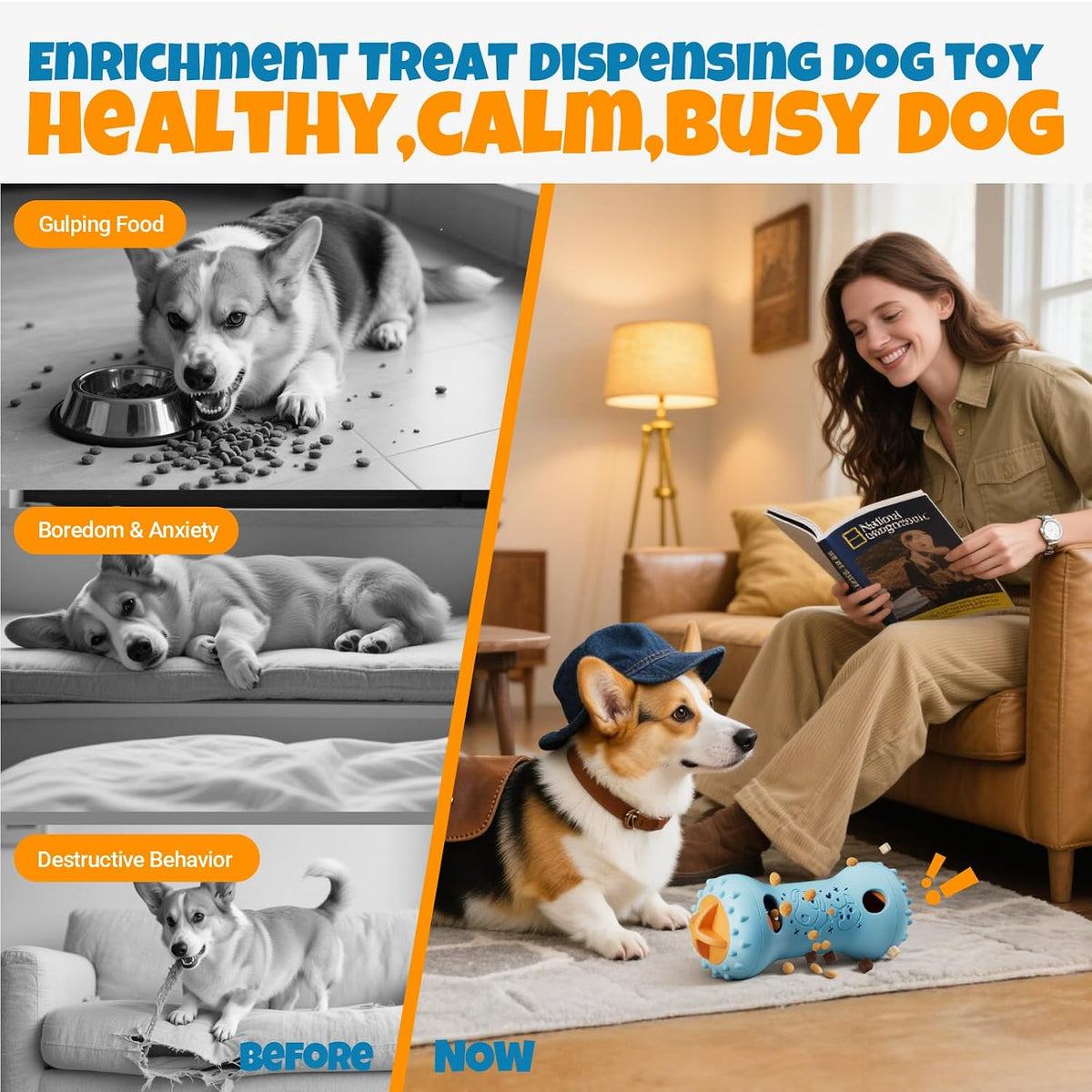 FOXMM Treat Dispensing Dog Toys - image 3