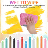 Haoyond dustless chalk for kids in 6 colors with twist-up chalk holders - view 12
