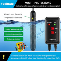 YukiHalu Aquarium Heater 50/100/200/300/500W with Protective Case - 300W - image 3