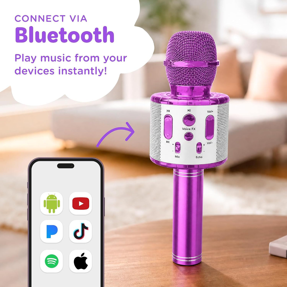 Move2Play, Kids Karaoke Microphone - Purple - image 3