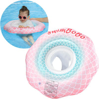 Inflatable Baby Swimming Float with Safety Seat Fun Swimming Pool - Pink Mermaid