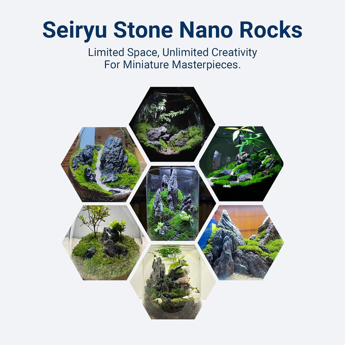 Aquarium Rocks Seiryu Stones Natural Hardscape Stone for Aquariums - Seiryu Stone / 20Lb (2-8 inch) - image 4