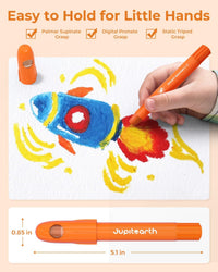 JUPITEARTH 12 Colors Twist Crayons for Toddlers 1-3, Non-Toxic - 12 Colors - image 4