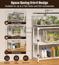 20-30 Gallon Aquarium Stand with 3-Tier Adjustable Storage Shelf – Essentials for Fish - 30 Gal White - image 3