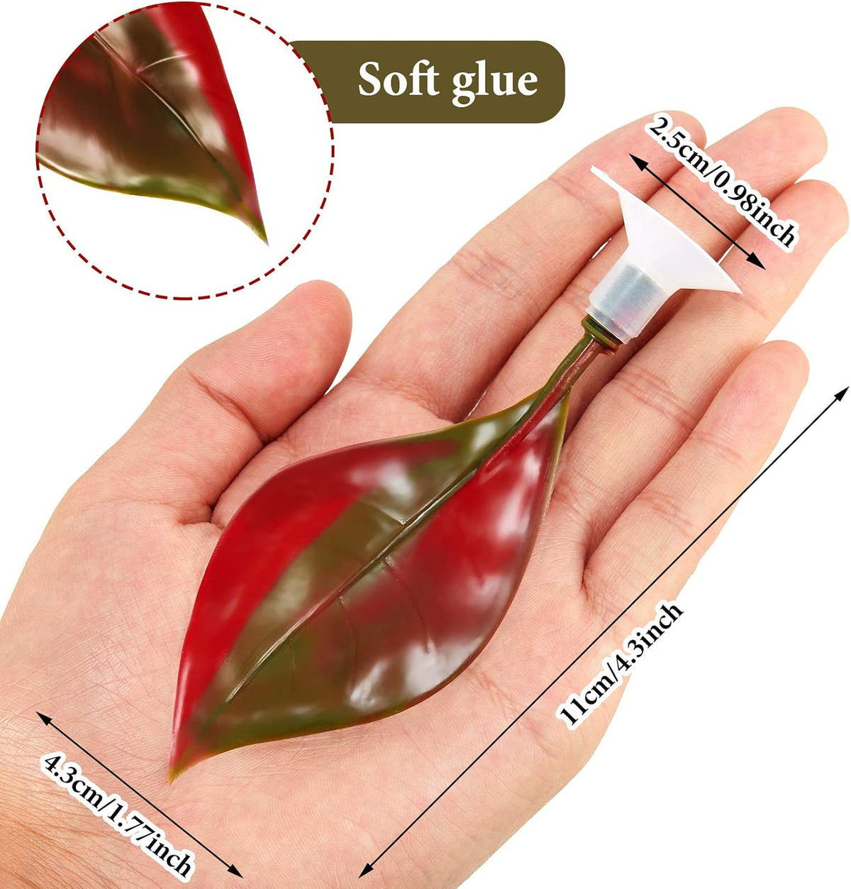 WILLBOND 2 Pcs Blue Pink Silicone Betta Fish Bed Leaf Hammock Betta - Red - image 2