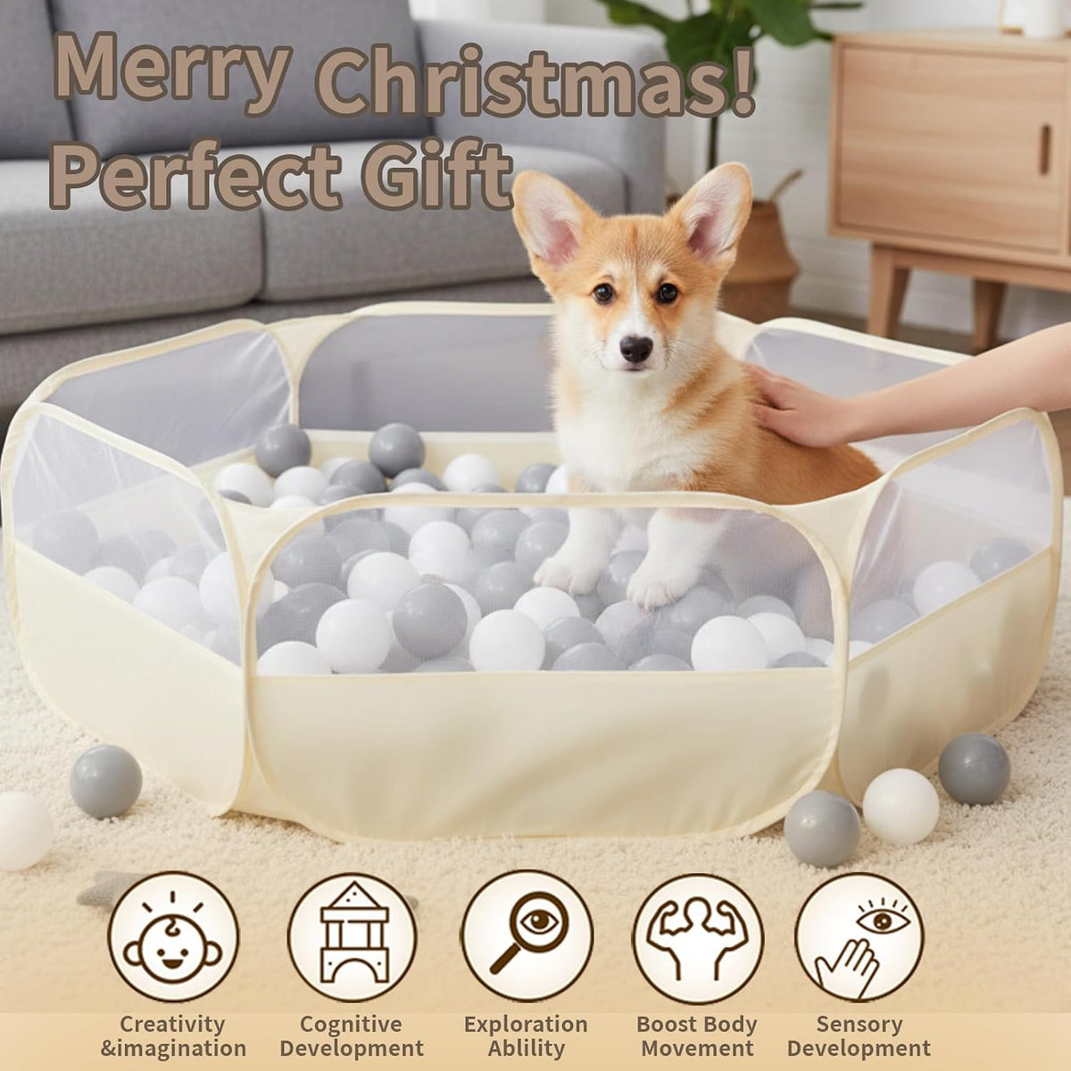 TRENDPLAY foldable pop up ball pit play tent for toddlers with storage bag - view 23