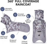Spark Paws Dog Raincoat, Waterproof Rain Jacket w/Hood - Camo Grey / XX-Large - image 2