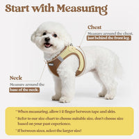 rabbitgoo Dog Harness Small Sized and Leash Set - Brown & Beige / Xs (chest: 13.3 - 15.5") - image 2