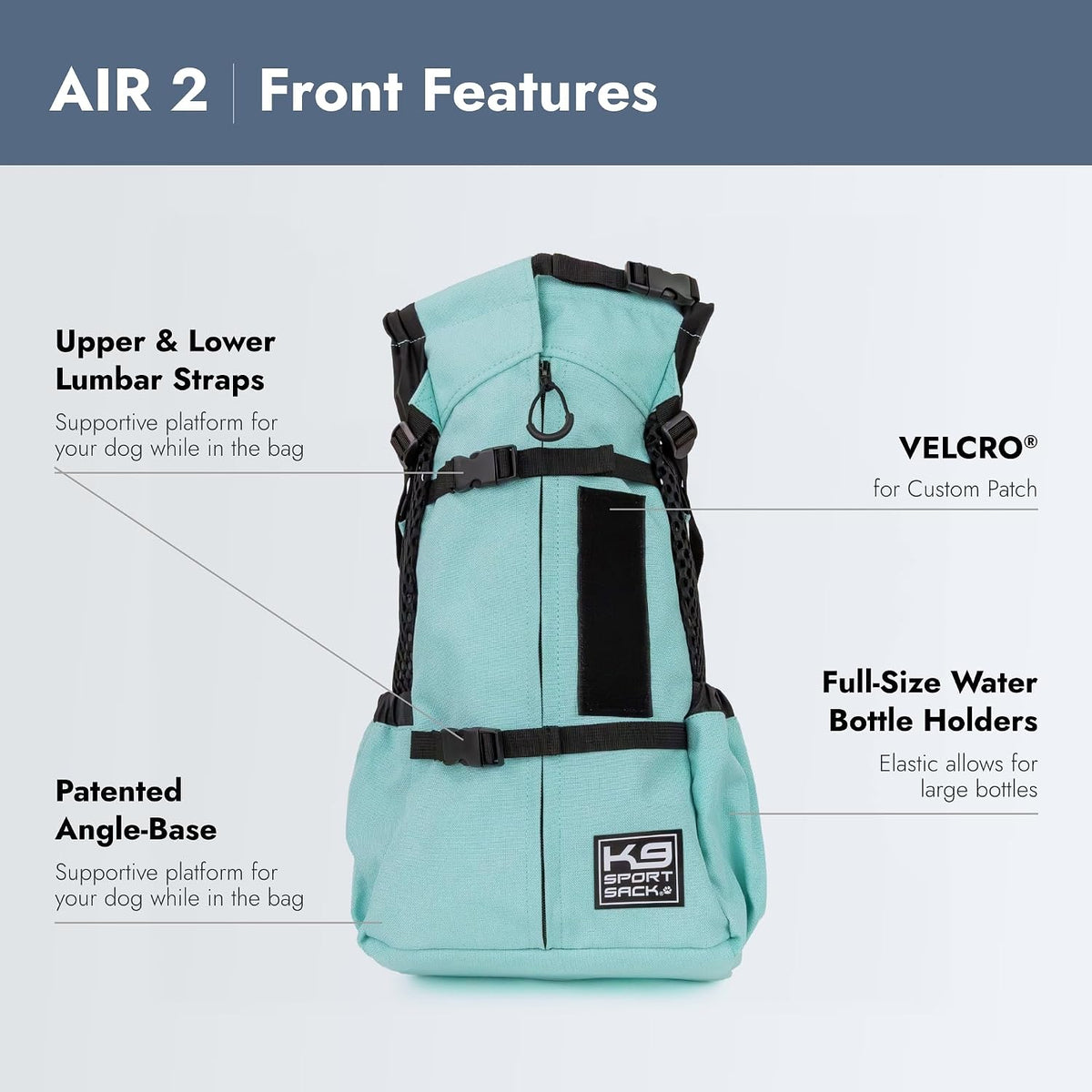 K9 Sport Sack Air 2 - Small, Arctic Gray – Essentials for Dogs - Slate Blue / Medium - image 3