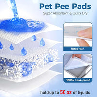 Cat Pads 25 ct Super Absorbent Pet Pee Pads Compatible with Tidy Cats Breeze Litter System 16.9x11.4 Inch Litter Pad for Litter Box