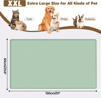 Cat Food Mat Extra Large Silicone Pet Bowl Mat 40''x28'' - Green / 51"L x 25.6"W - image 2