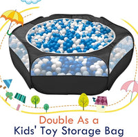 Pawaboo Small Animals Playpen, Waterproof Small Pet Cage Tent with Zippered Cover, Portable Outdoor Yard Fence with 3 Metal Rod for Kitten/Puppy/Guinea Pig/Rabbits/Hamster/Chinchillas, Black