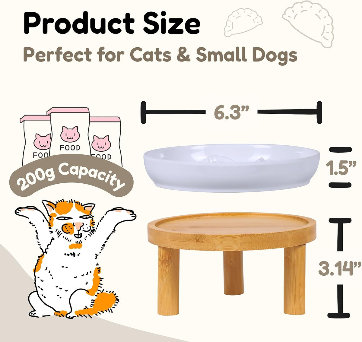 Slow Feeder Bowl for Cats and Small Dogs - White / 6.3''W x 5''H - image 3