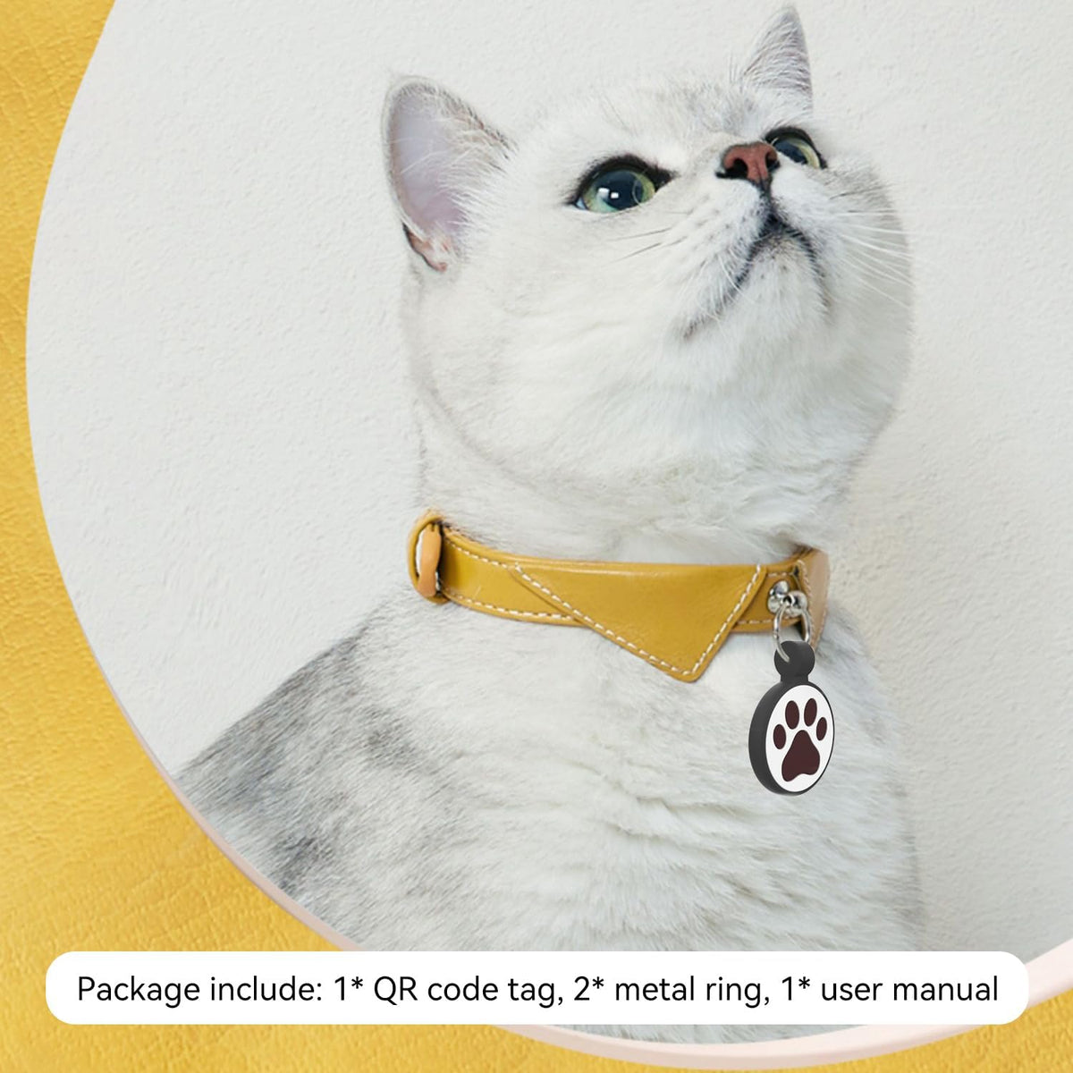 Personalized Dog Tag, Laser Engraving QR Code - Medium to Large Breeds - 1.25" / Rose - image 4