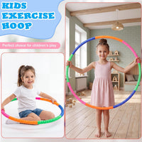 Vinsot snap together plastic hoops for kids in multicolor detachable sections - view 8