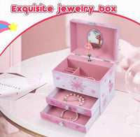 TAOPU ballerina musical jewelry box for girls with spinning dancer and two drawers - view 7
