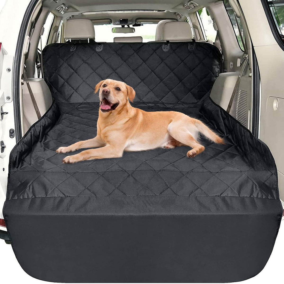 F-color SUV Cargo Liner for Dogs - Black / Medium - 81" Long