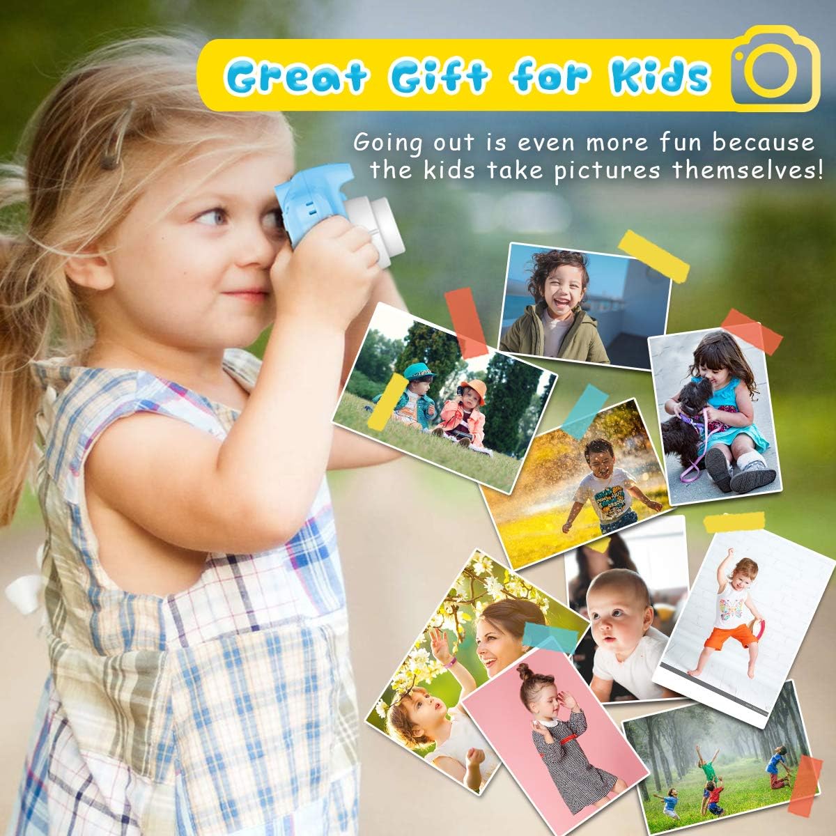Seckton Upgraded Kids Selfie Camera - Blue - image 4