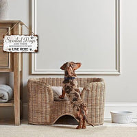Dog Signs For Home Decor Gifts For Dogs Owners Dog Bedroom Decor Wood Dog Family Decoration Dog Room All You Need Is Love And A Dog Sign Spoiled Dogs And Their Household Staff Live Here Signs 12x6 In