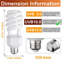 UVB Reptile Light Bulb 10.0 - UVB10.0 - image 2